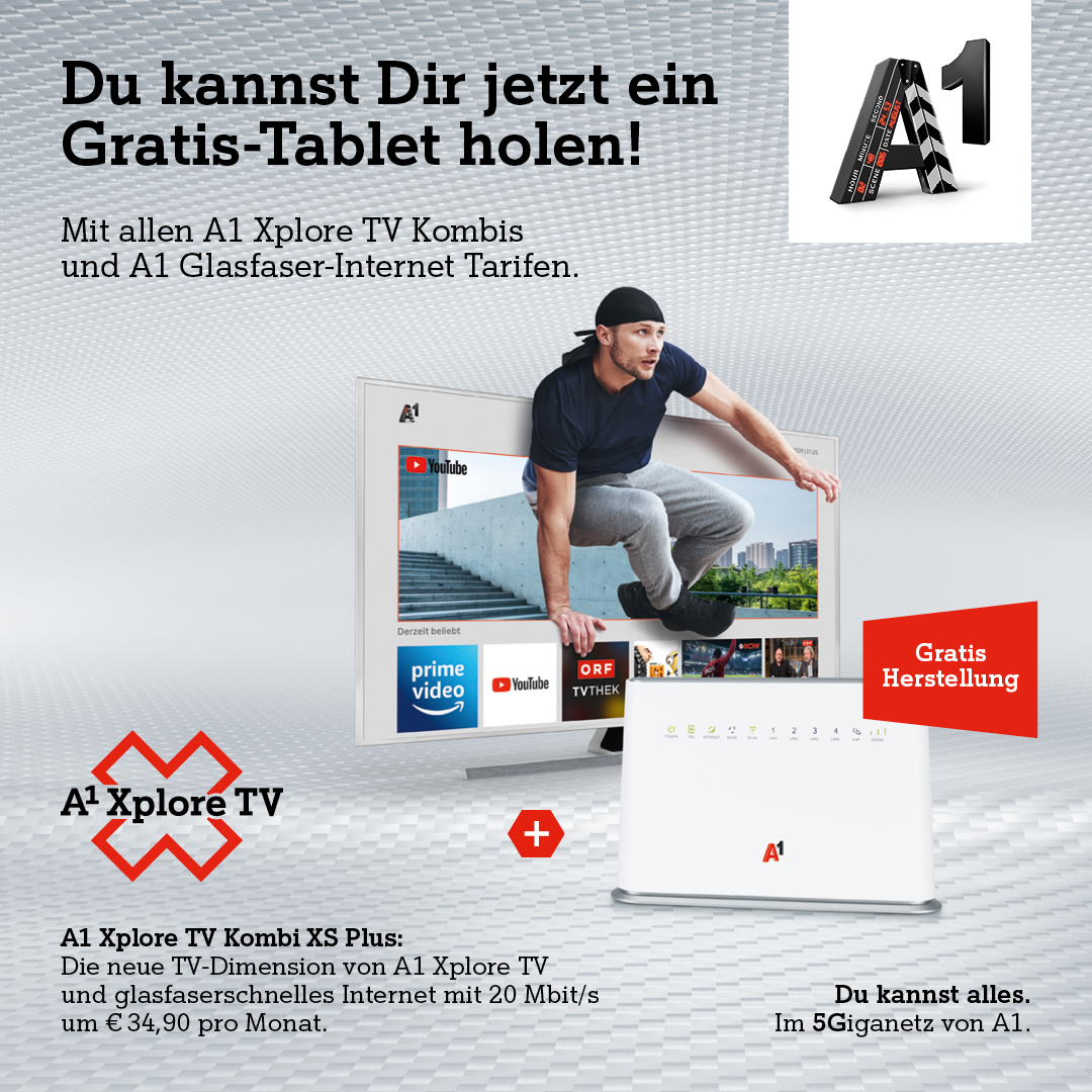 gratis tablet mit allen a1 xplore tv