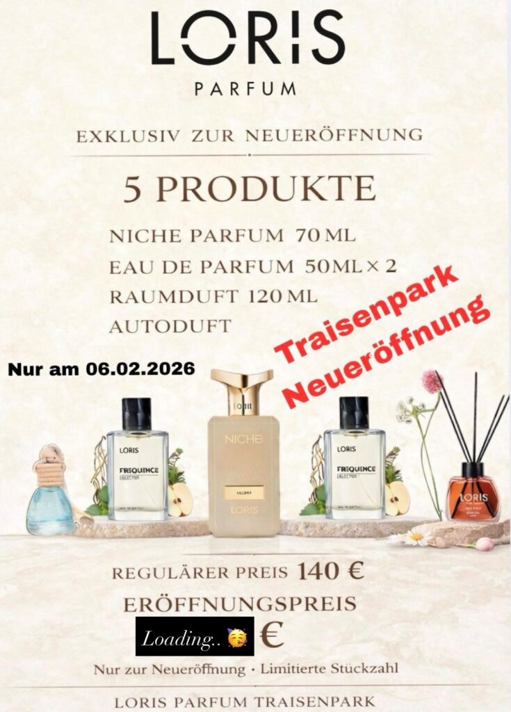 LORIS PARFUM NEUERÖFFNUNG AM 6.2.