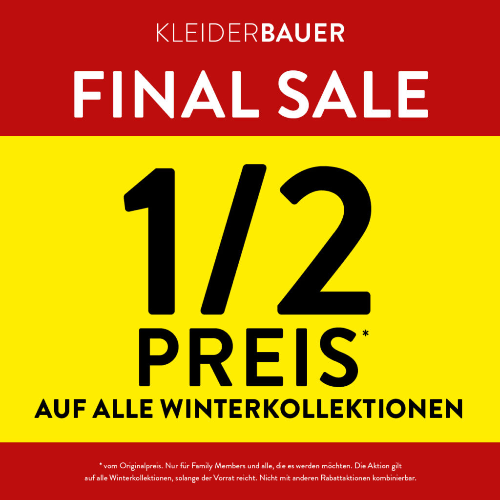 Final Sale bei Kleider Bauer!