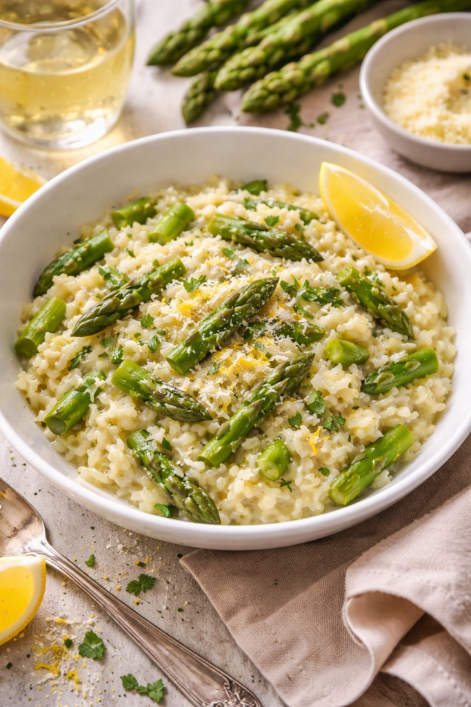 Rezept für die Spargelzeit: Cremiges Spargel-Risotto