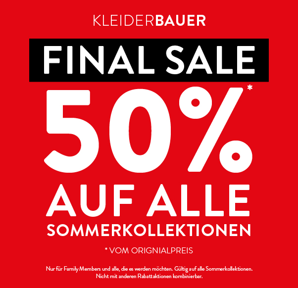FINAL SALE bei Kleider Bauer!