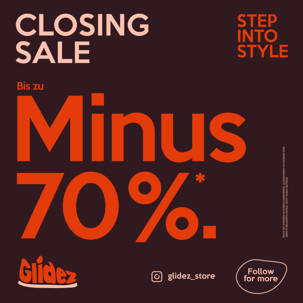 CLOSING SALE bei GLIDEZ!